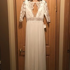Bridal shower lace dress
